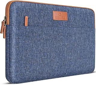 DOMISO 14 inch Laptop Sleeve Case Waterproof Carrying Bag for 14" Lenovo Chromebook S330/ThinkPad A475 A485 E485 T480s/HP ProBook 640 645 G4/Dell Inspiron 5480 5481 5482 5490 Chromebook 14, Brown
