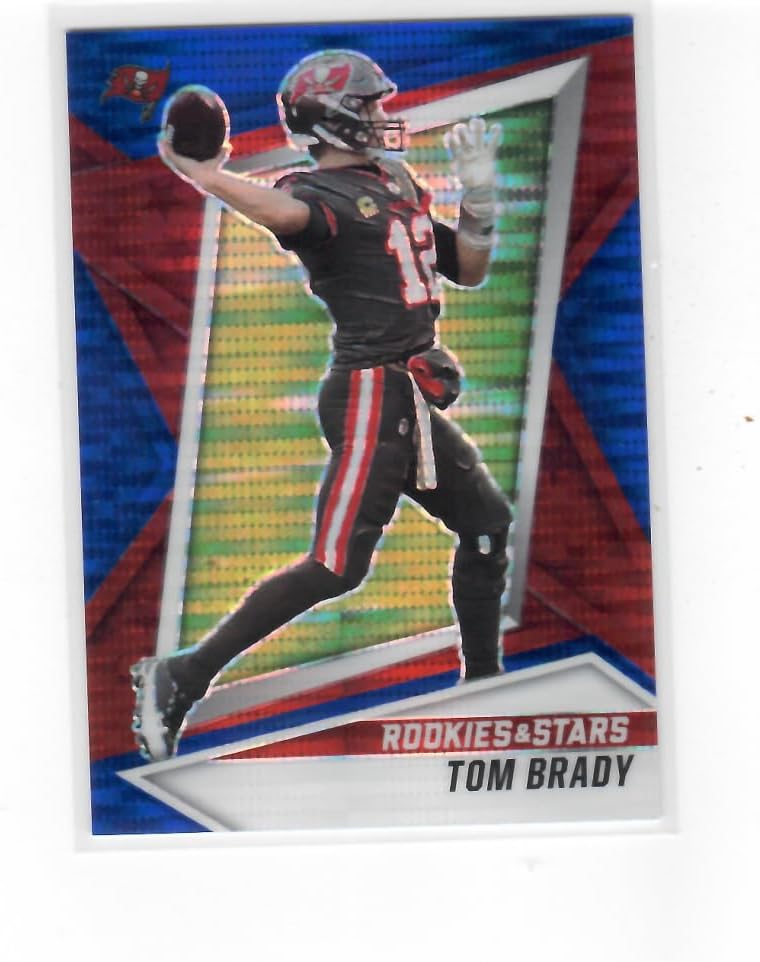 2021 Panini Rookies and Stars Blue Pulsar Prizm #11 Tom Brady Tampa Bay Buccaneers NFL Football Card /50 NM-MT
