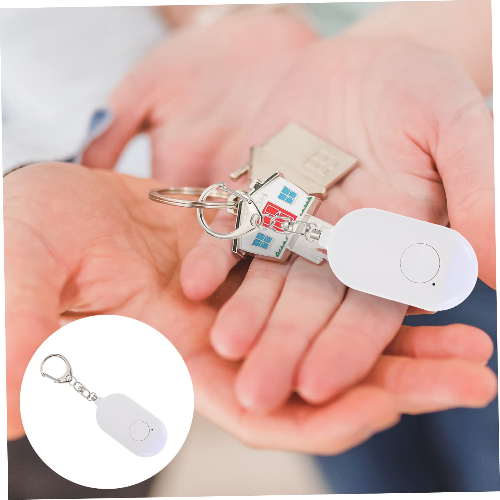 Uonlytech 4ensembles Alarme Personnelle Rechargeable avec Lampe LED Portable Et Légère pour Femmes Idéale pour Activités Extérieur Sécurité Personnelle
