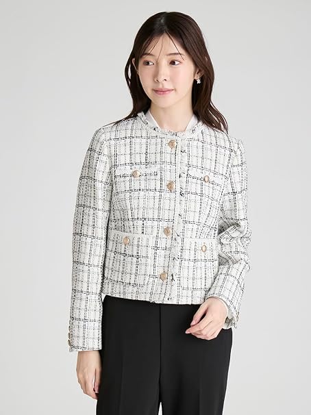 Amazon.co.jp: [セルフォード] フリンジツイードジャケット CWFJ261048