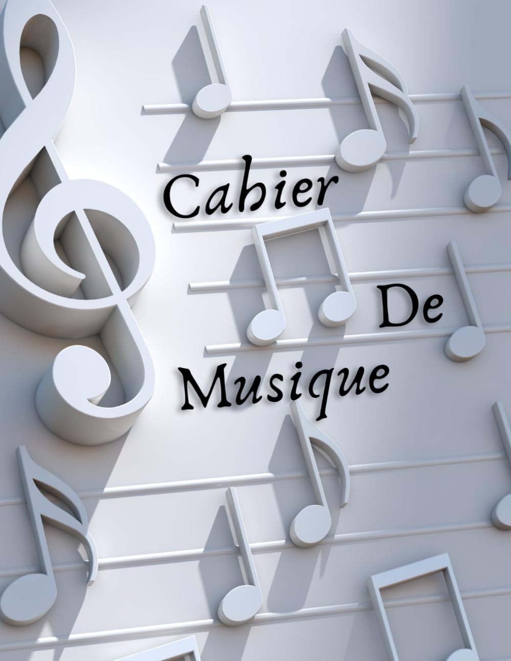Cahier de musique avec portée pour composer au piano et en voyage