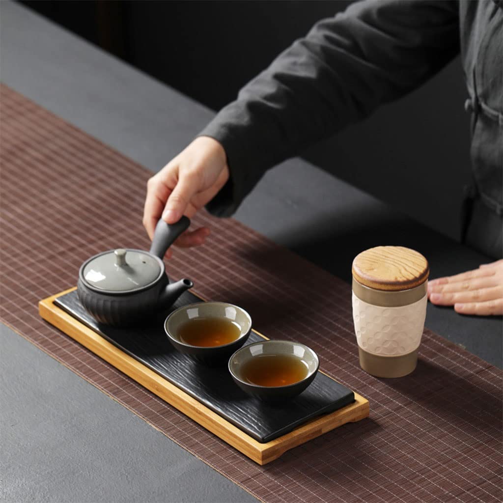 DFGHNBVC Simple Tea Tray Household, Small Tea Set Tray Tea Table,Ceramic Kungfu Tea Set,Chinese Gongfu Tea Table Serving