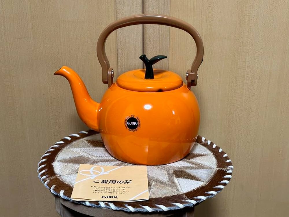 Amazon.co.jp: 箱付き エジリー フルーツケトル オレンジ やかん