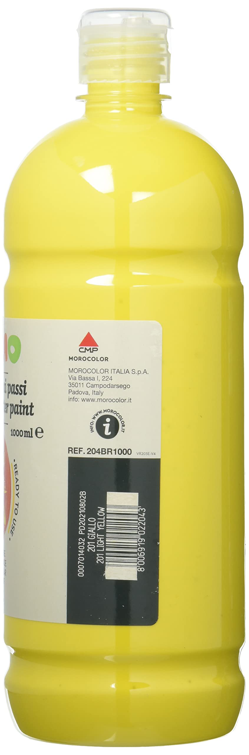 PRIMO - Tempere Lavabili per Bambini +3 Anni e Adulti da 1L, Colori per Bambini a Tempera per Dipingere di Alta Qualità, Colori per Stoffa, Vetro, Carta, Pittura Lavoretti Creativi per Bambini e Hobby