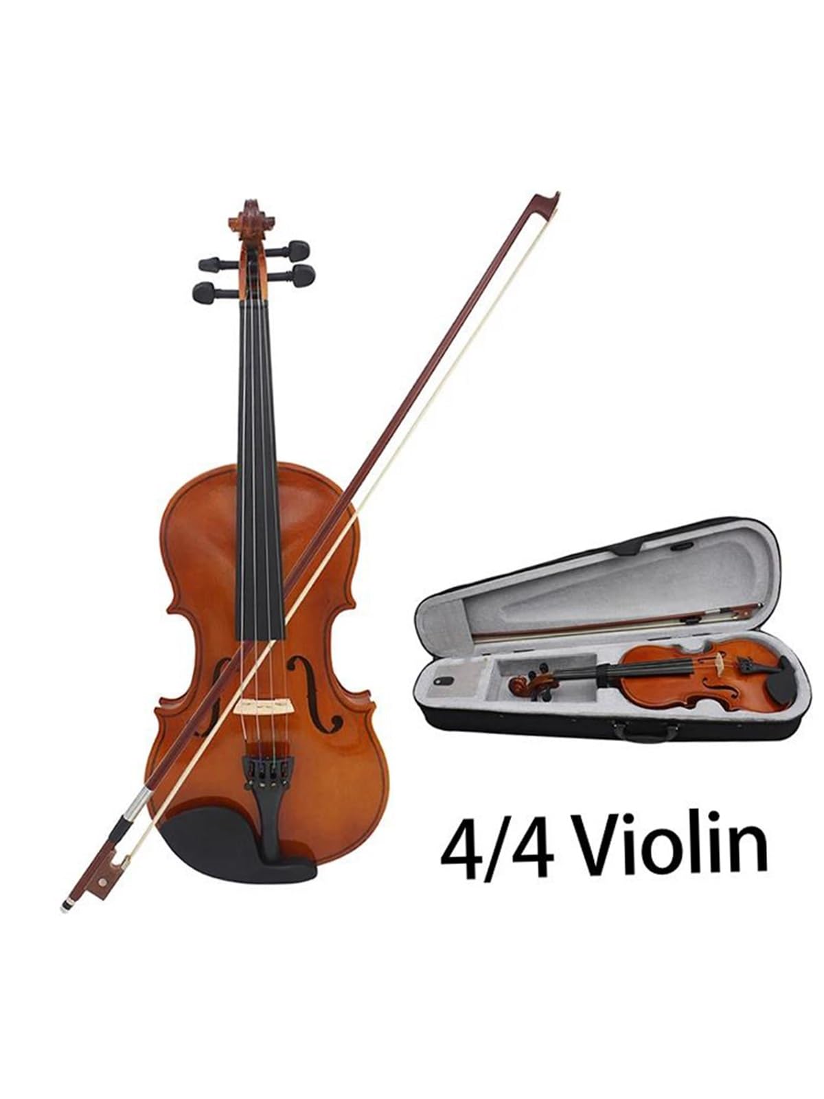 Violini Violino acustico in legno massello naturale strumento musicale(4/4)