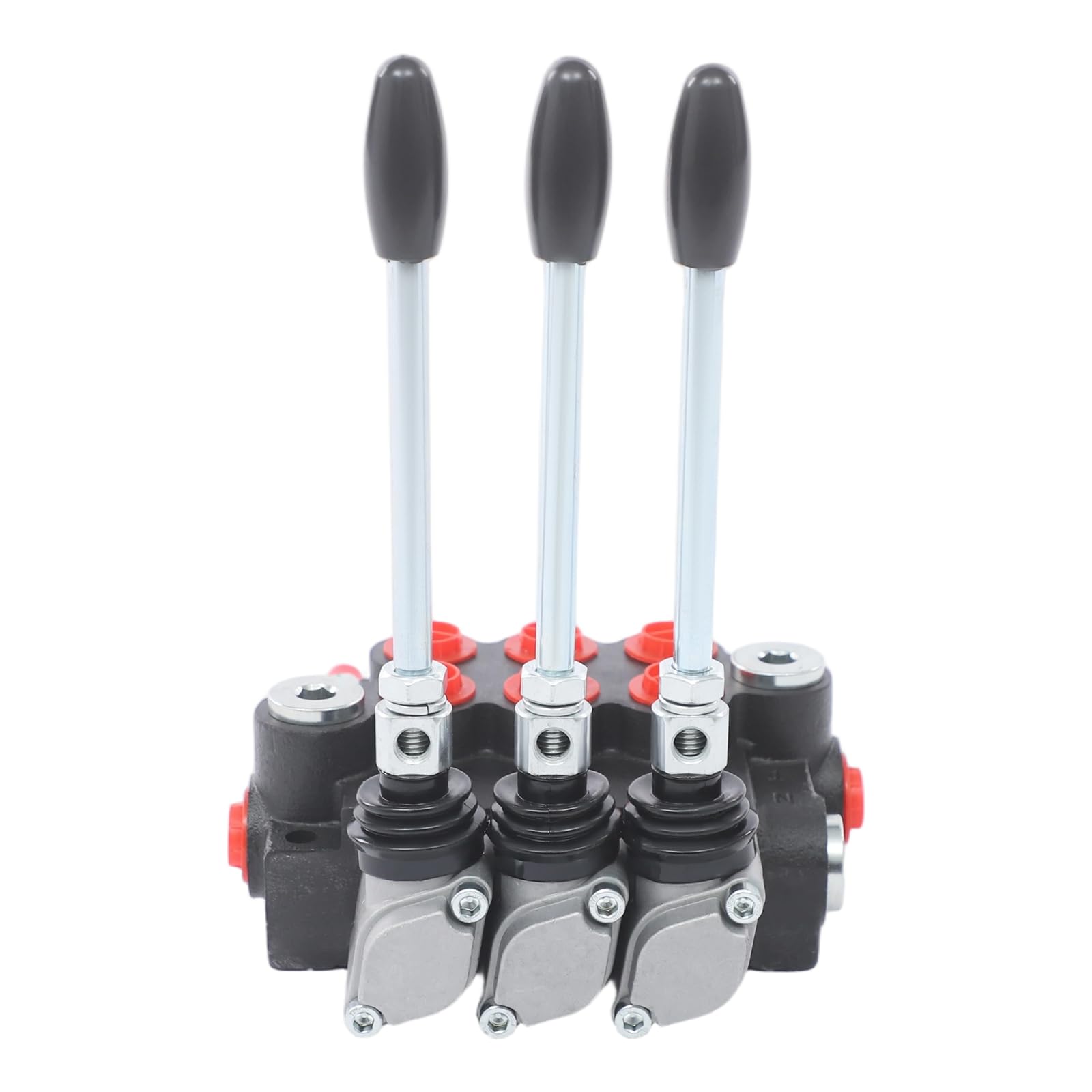 Válvula hidráulica de 3 vías hidráulica Diseño ajustable Control manual Válvula de control direccional hidráulica con válvula de retención y válvula de rebosadero