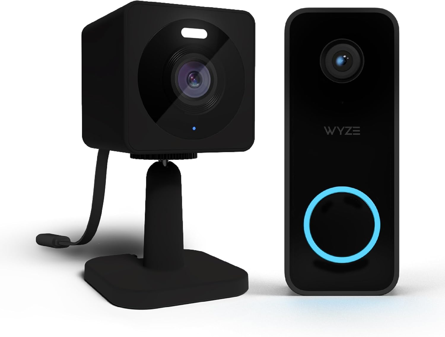 Wyze Video Doorbell Cam 2K with Wyze Cam OG Black as Chime