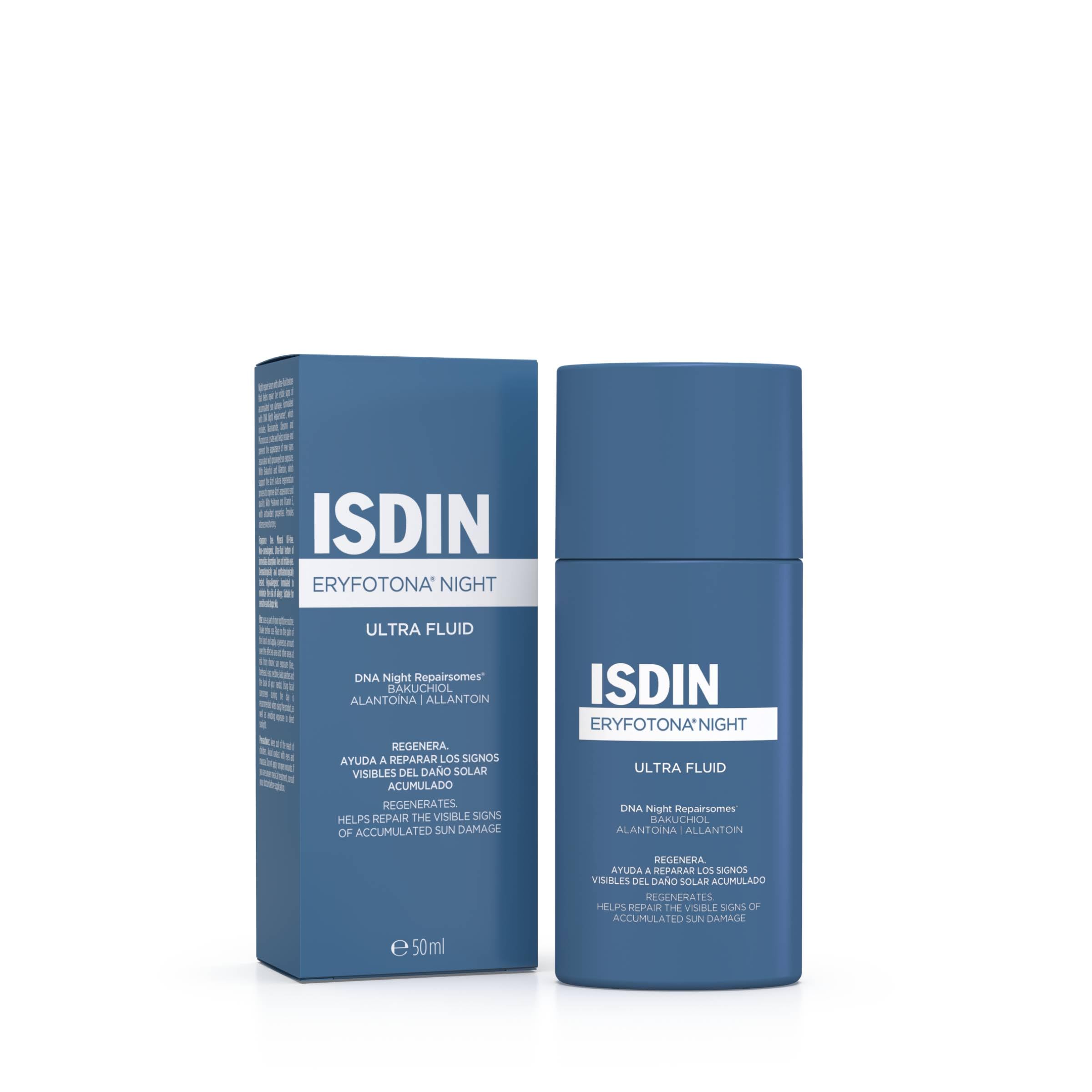 ISDIN Eryfotona Night Nachtserum - Repariert Sonnenschäden & Erneuert die Haut - Begleitpflege bei Aktinischer Keratose - Mit Melatonin & Bakuchiol, 50ml
