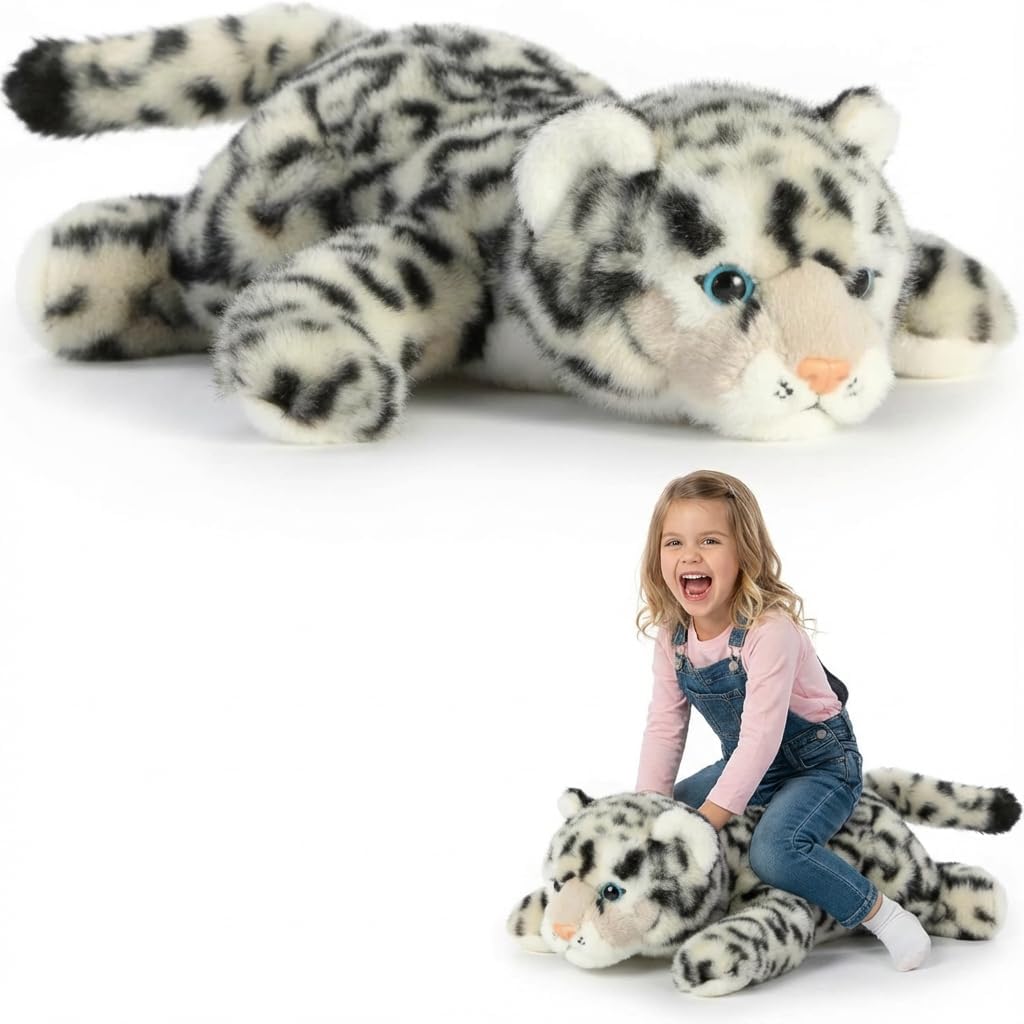 pluszowa zabawka, Obciążone pluszowe zwierzęta, poduszka do przytulania łagodząca stany lękowe i wspomagająca sen Lis 45 cm(Snow Leopard,45cm)