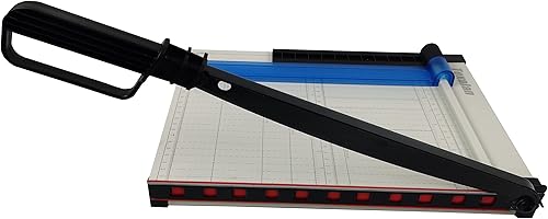 Miniatura 6 de (R) Cortador de papel tamaño carta, 12 pulgadas de longitud de corte, 12 hojas de capacidad, cortador de fotos de papel guillotina con abrazadera