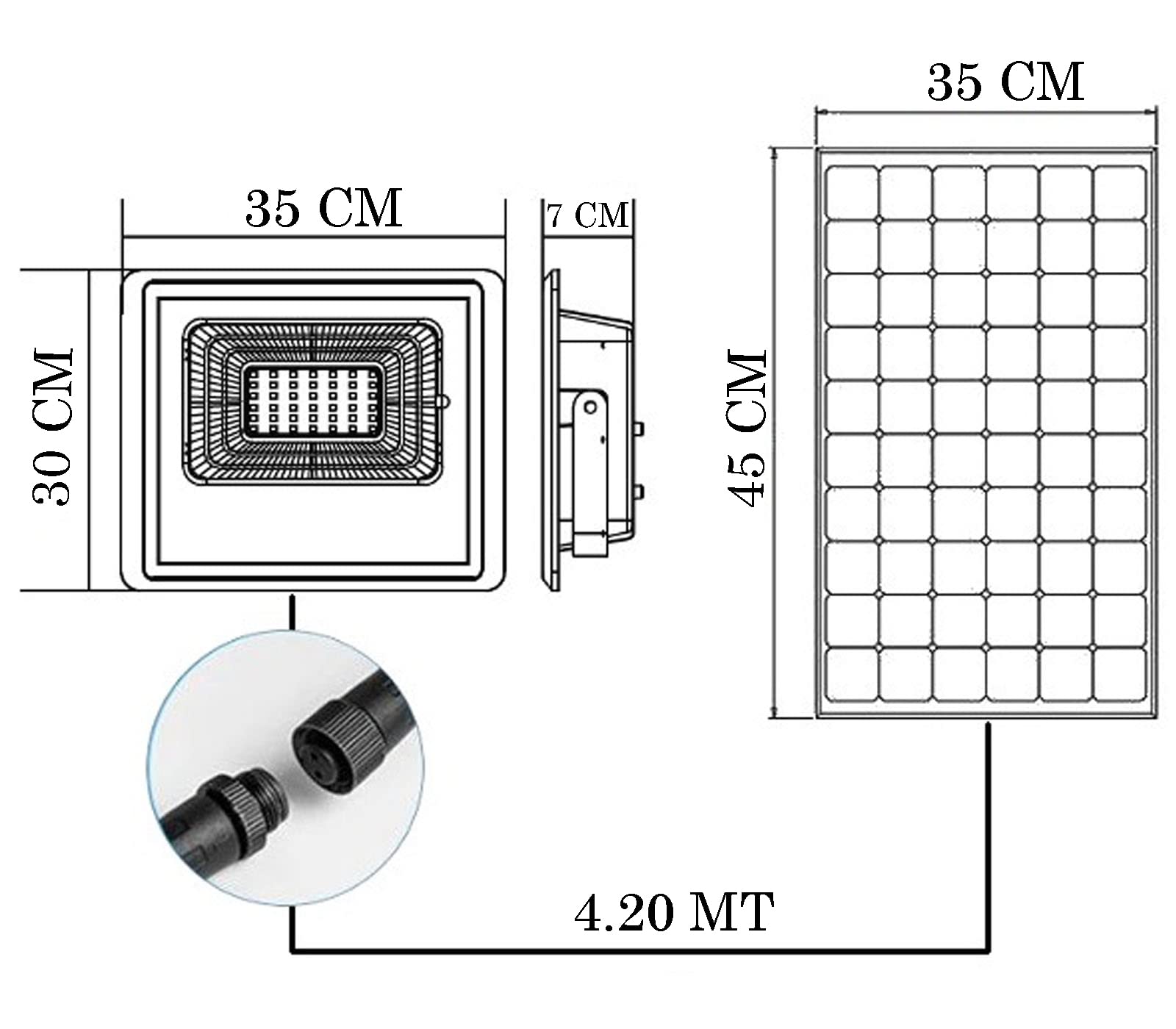 TEMPO DI SALDI Faro 400W A Led Smd Con Pannello Solare E Sensore Crepuscolare Con Telecomando
