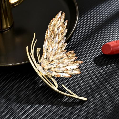 Image of Animal Brooch for Women Girls 18k Gold Plated Animal Brooch Pin Rhinestone Animal Brooch Lapel Pin Jewelry Thanksgiving Day Birthday Wedding Gifts for Mom Wife