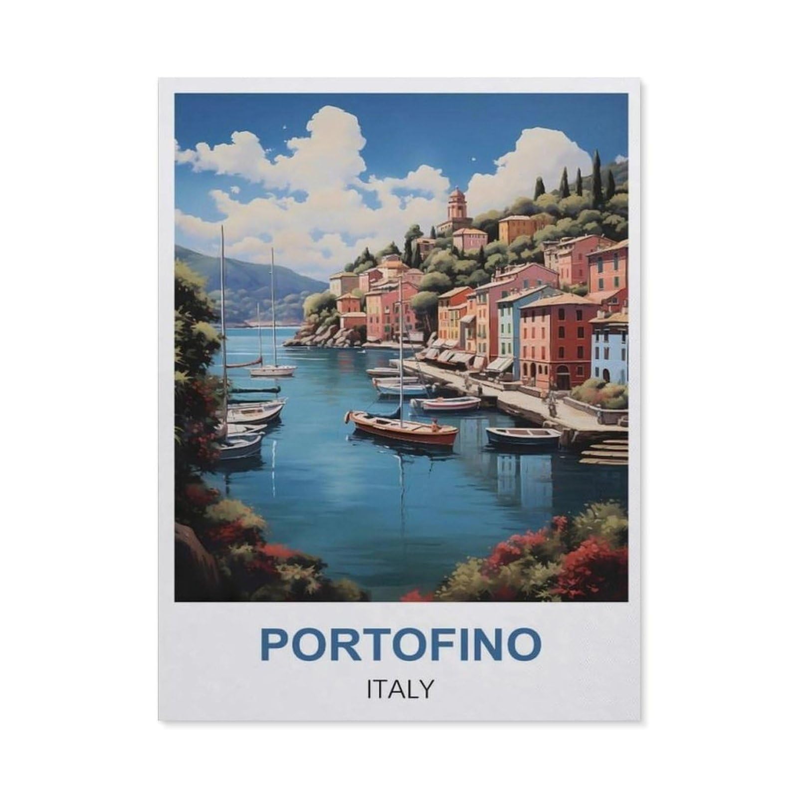 BEAYODKP Full Diamond 5D DIY Diamond Painting，Portofino Italy（50x60cm）