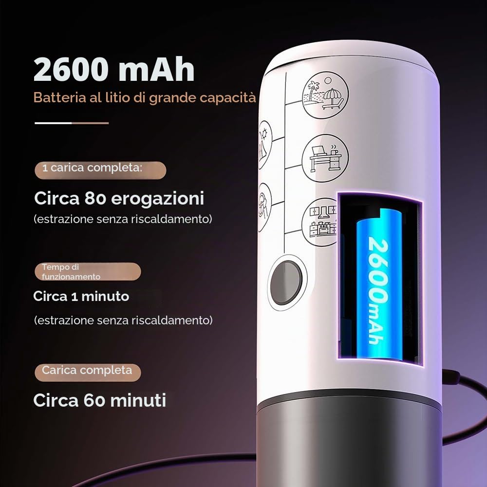 3-in-1 Macchina da caffè portatile senza funzione di riscaldamento, Macchina da caffè elettrica, 17 bar Mini macchina da caffè per NES PRESSO/DolceGusto Pads e caffè macinato per il viaggio