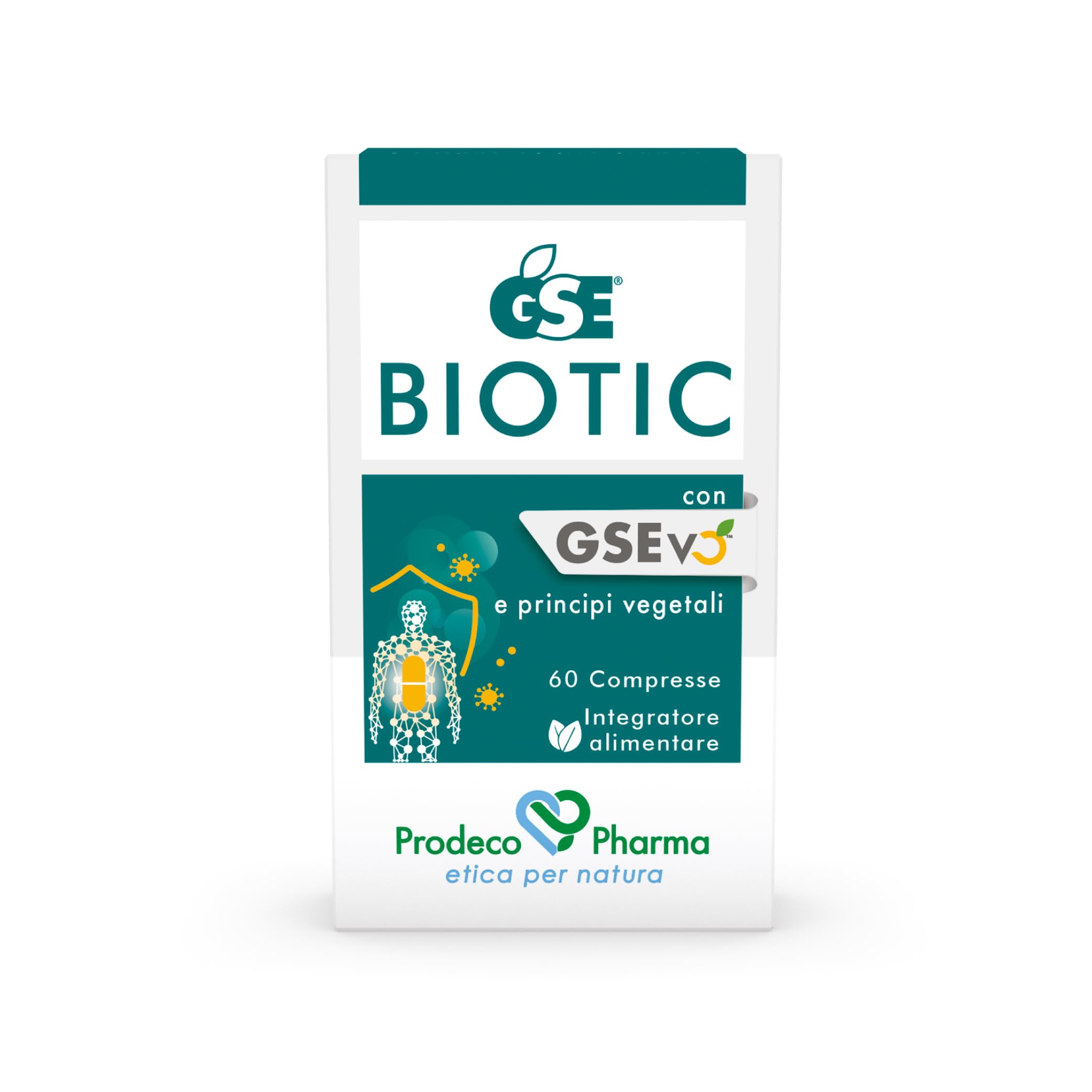 Prodeco Pharma GSE BIOTIC 60 Compresse - Integratore Alimentare Semi di Pompelmo