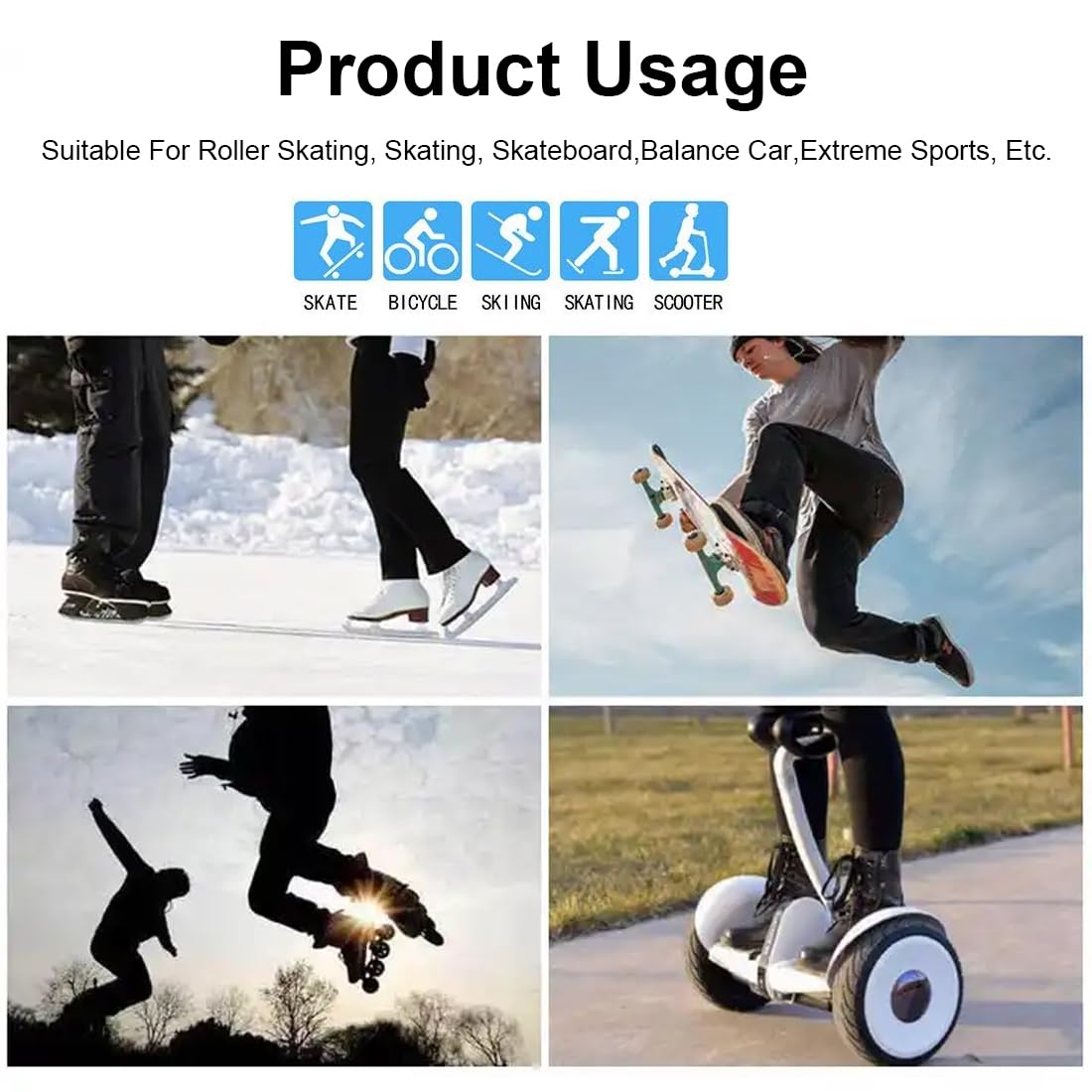 GXGM Ensemble de protection pour patins à roulettes pour enfants de 6 pièces avec genouillères, coudières et protège-poignets pour enfants de 3 à 12 ans, adapté au patinage en plein air et au cyclisme