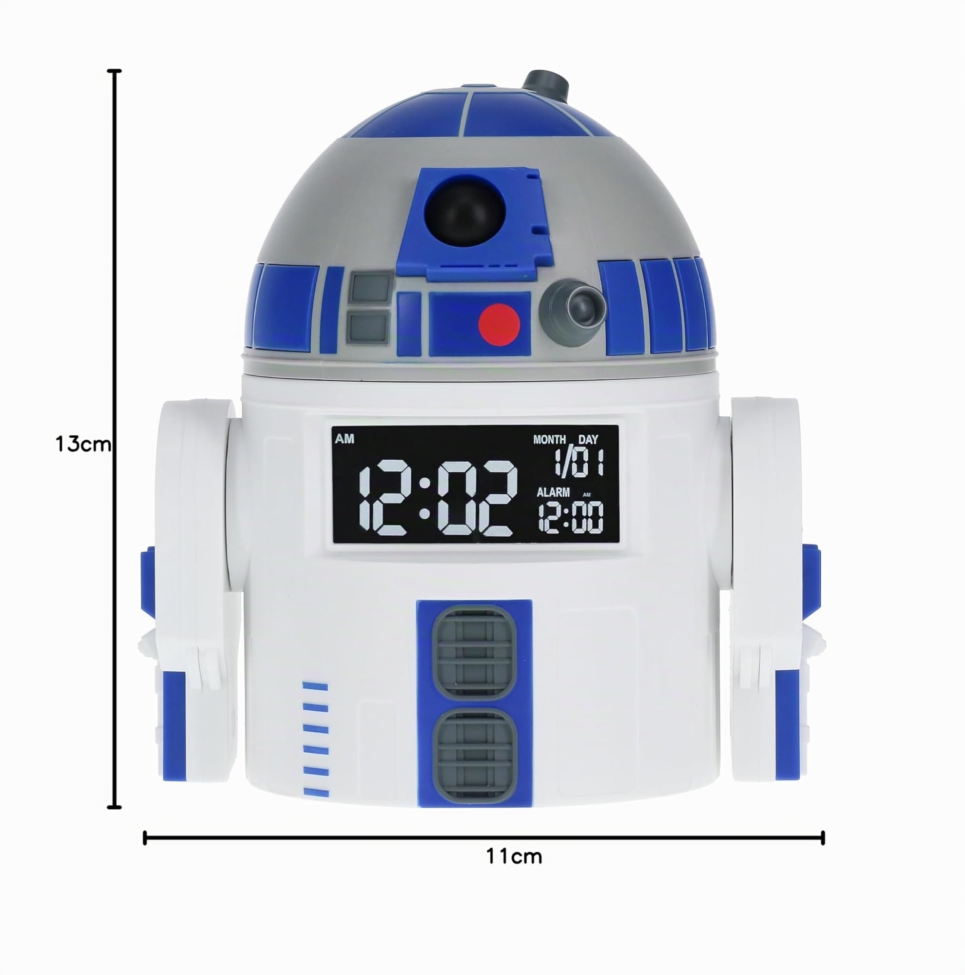 Paladone Sveglia R2D2 - Merchandise Ufficiale Star Wars, Con Suoni R2 D2, Perfetto per Decorare per Fan Star Wars con Timer di Sveglia, Alimentata a USB
