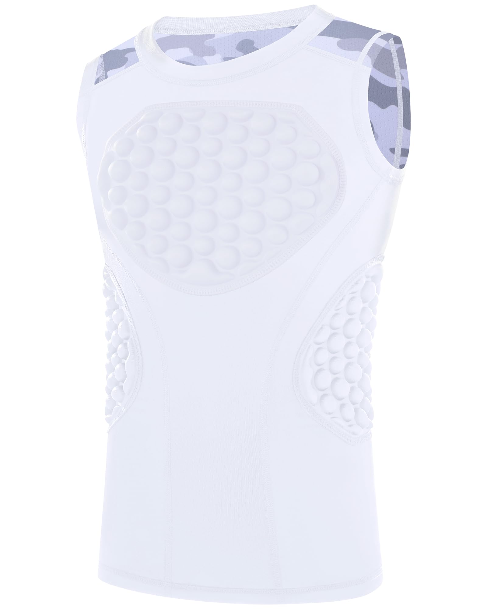Runhit Camiseta de compresión acolchada para béisbol juvenil, protección de esternón para sóftbol, fútbol, lacrosse