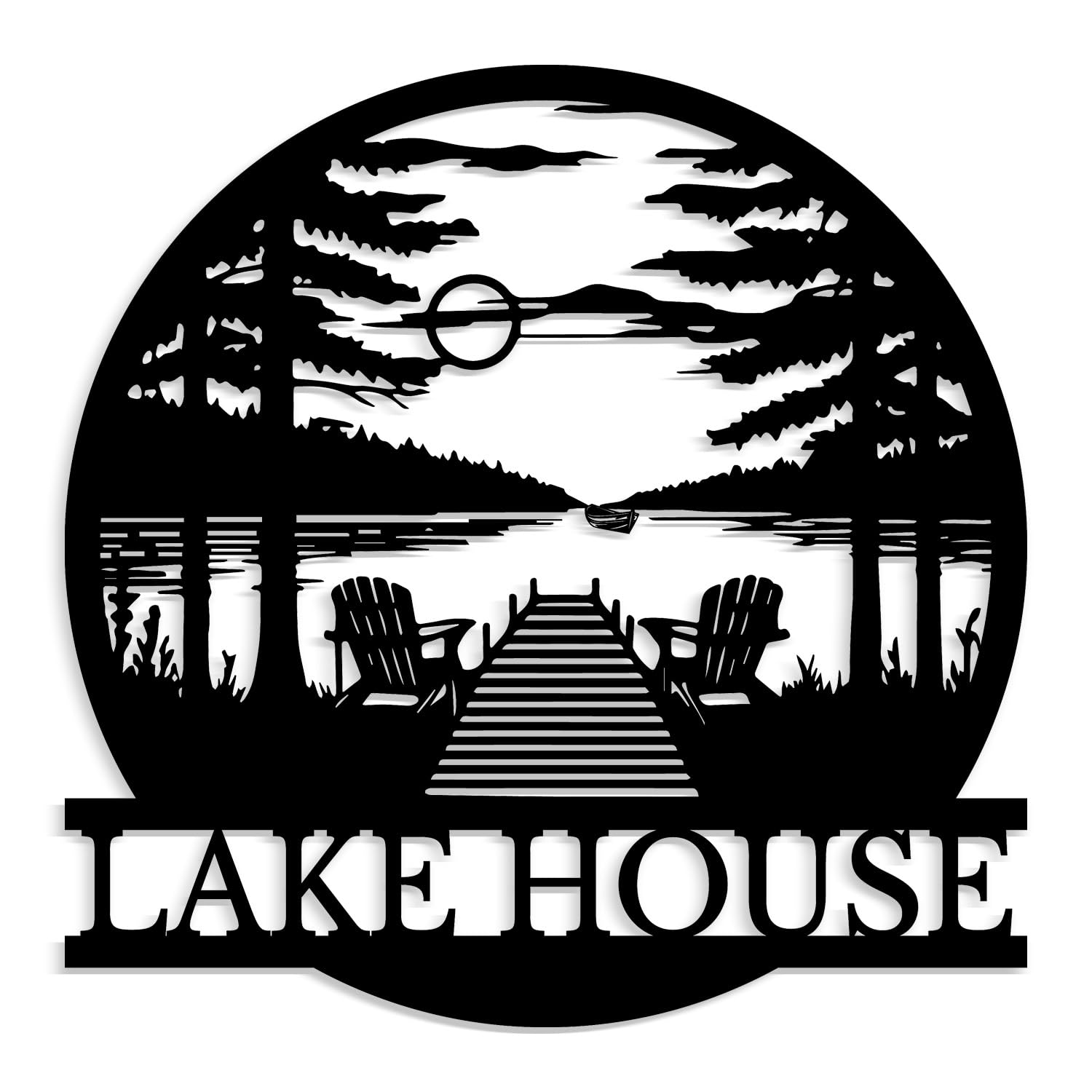 Personalized Lake House Metal Sign, Custom Lake House Name Sign, Camping Metal sign, Front Porch Decor, Forest Lake Sign, Lake House Decorr, Cabin Sign, Villa signage, Fire Pit Sign (Style-6)