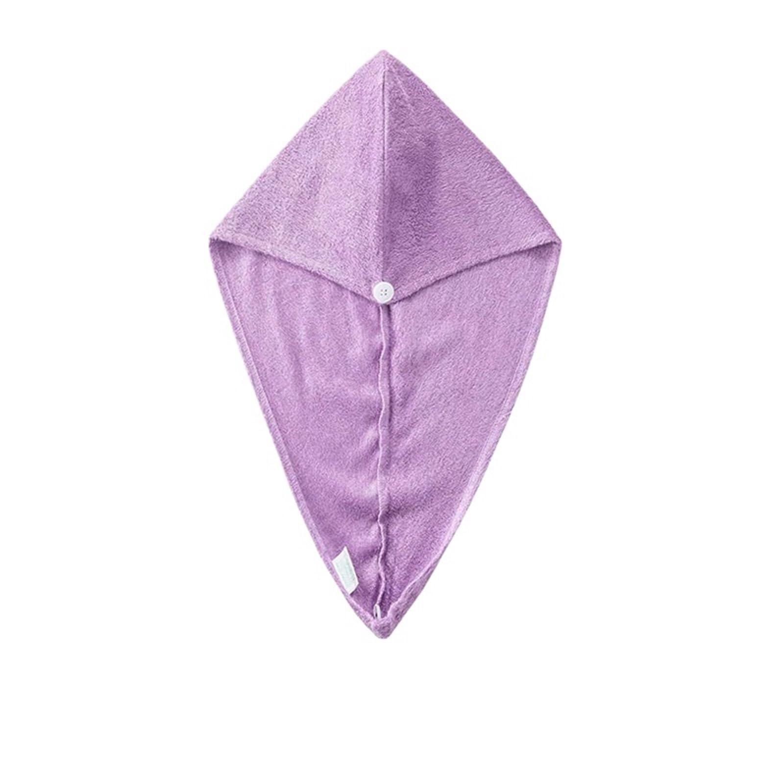 SUODEBYY Hair Towel Fiber Hair Towels Bath Head Turban Wrap Quick Drying Anti-Frizz For Women Girls Bathroom(Purple)
