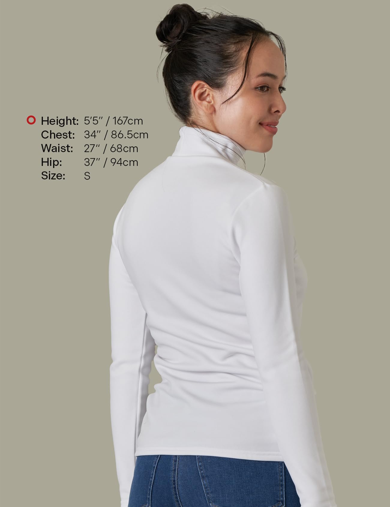 LAPASA Donna Maglia Termica Collo a Lupetto L87 L89 - Abbigliamento Termico Traspirante a Maniche Lunghe Fodera in Pile Strato Base