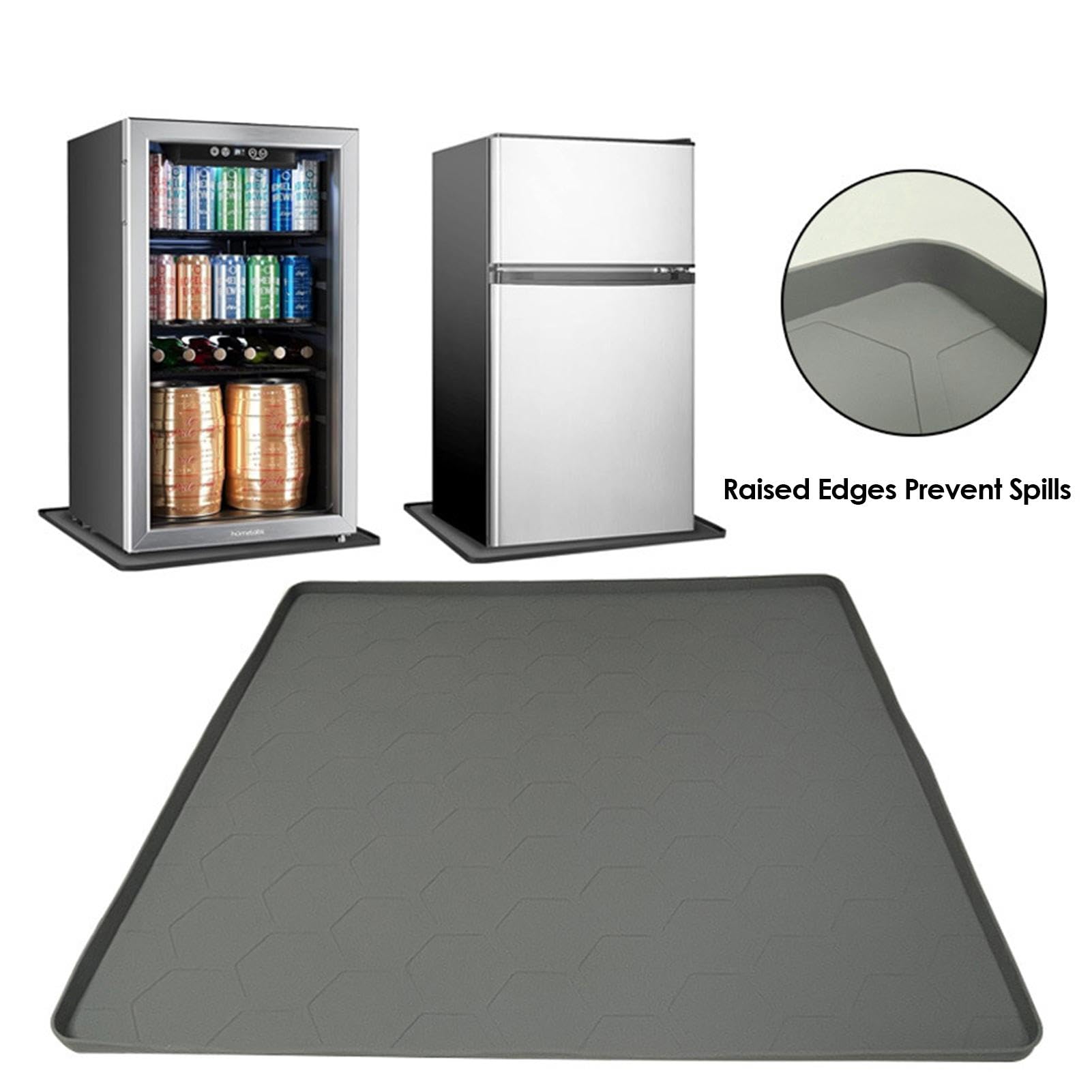 Amazon | ミニ冷蔵庫シリコンマット、床用冷蔵庫下マット | 23.6