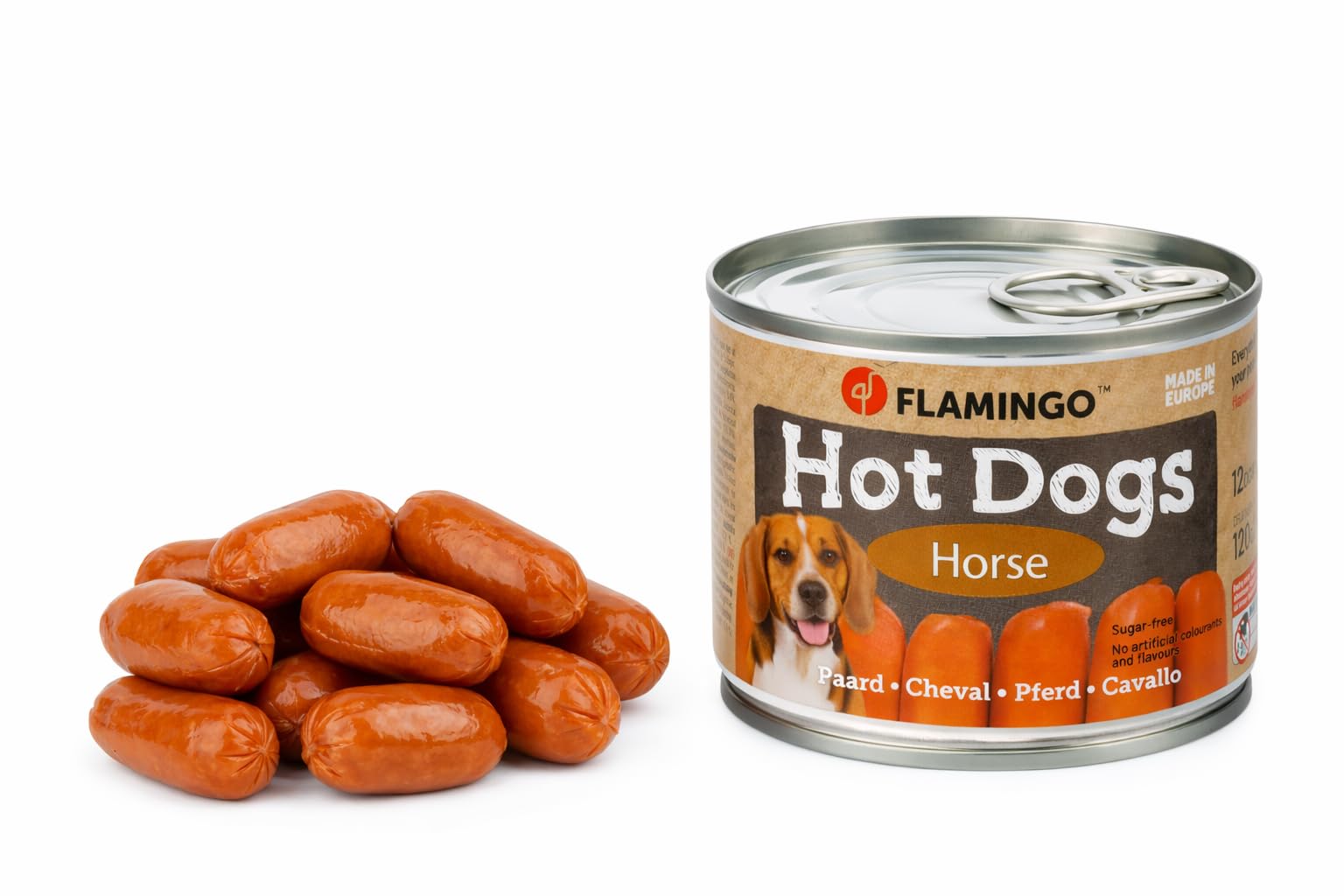 SAUSAGES MINI CANNED WITH HORSE 12PCS 120GR