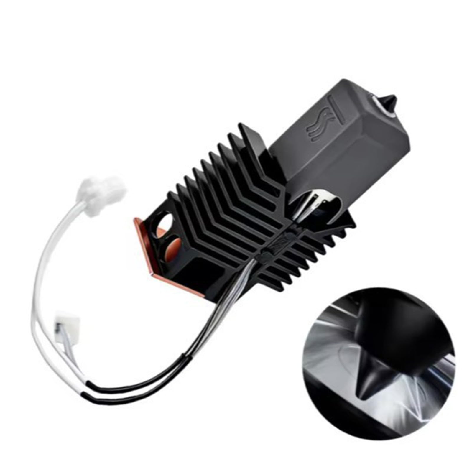 FTVOGUE Zestaw Hotendu do Drukarki 3D, Wszystkie Akcesoria do Wytłaczarek Metalowych z Ceramicznym Blokiem Grzejnym o Mocy 48 W i dyszą 0,6 Mm, Hotend o Wysokim Przepływie Szybkiego Drukowania dla