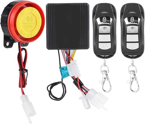 Sistema de alarma de seguridad para motocicleta, 12 V, universal, antirrobo, sistema de alarma de seguridad con 2 controles remotos, no requiere