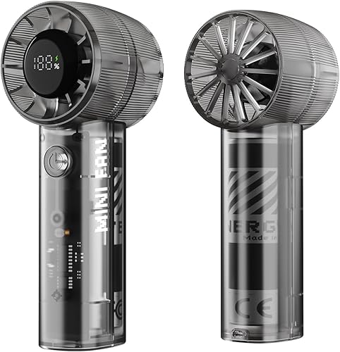 Mini ventilador de mano portátil de alta velocidad, pequeño ventilador de refrigeración USB personal recargable para viajes, camping, oficina y uso