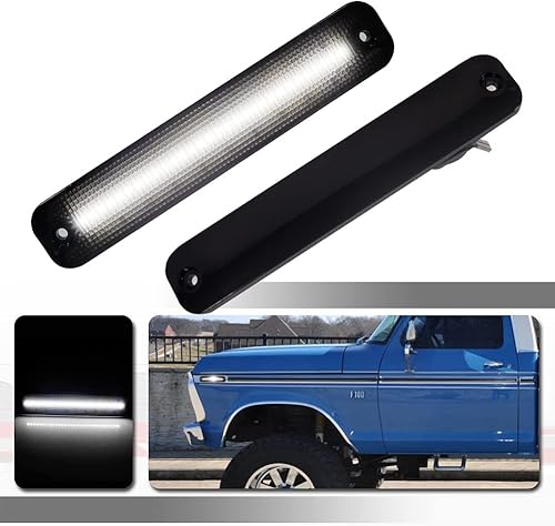 Tonsya Kit de lámparas LED blancas ahumadas compatible con Ford E100 E150 E250 E350 E350 F100 F150 F250 F350 F350 F500 Reemplaza las luces de