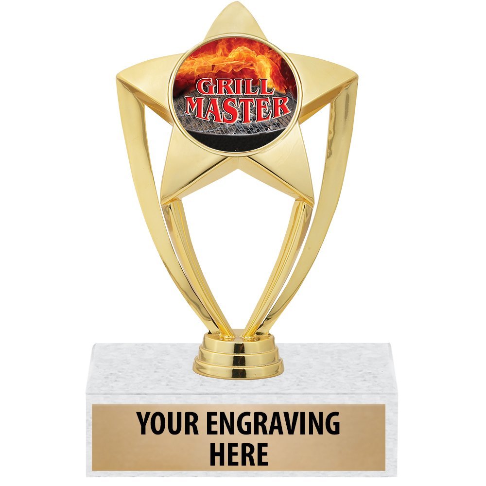 Crown Awards6" Gold Grill Master Trophies - Grilling Star Trophy