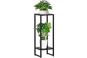 37.4" Tall Plant Stands Indoor, Contemporary Plant Stand with 2-Tiered Shelves