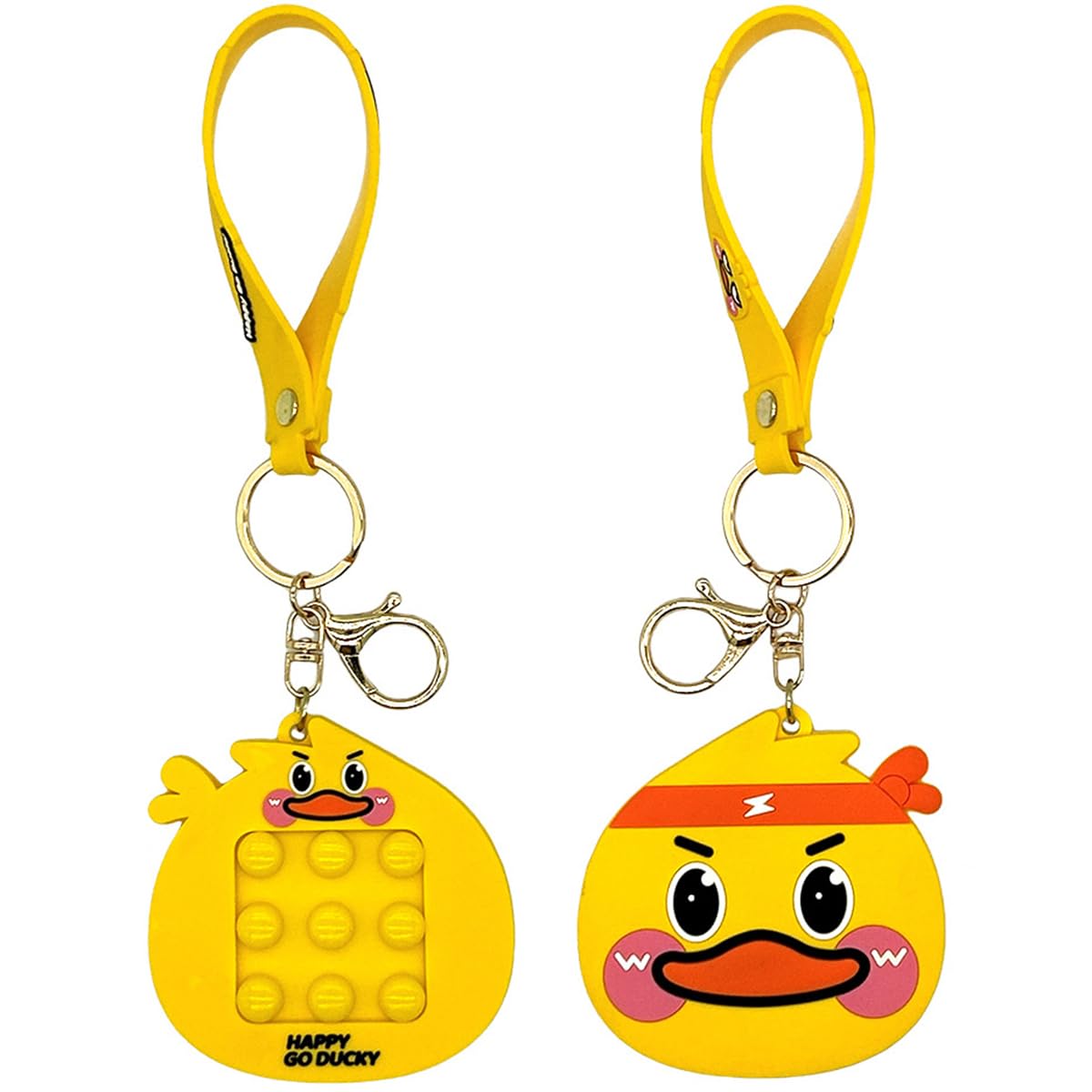 Stress Relief Pop Fidget Duck Toy,Adult Stress Reduction Toy, Fingertips Sensory Toy for Autism,ADHD, Anxiety, Office Relaxation, Holiday Gift Stuffer (B-Stress Relief Toy), Yellow