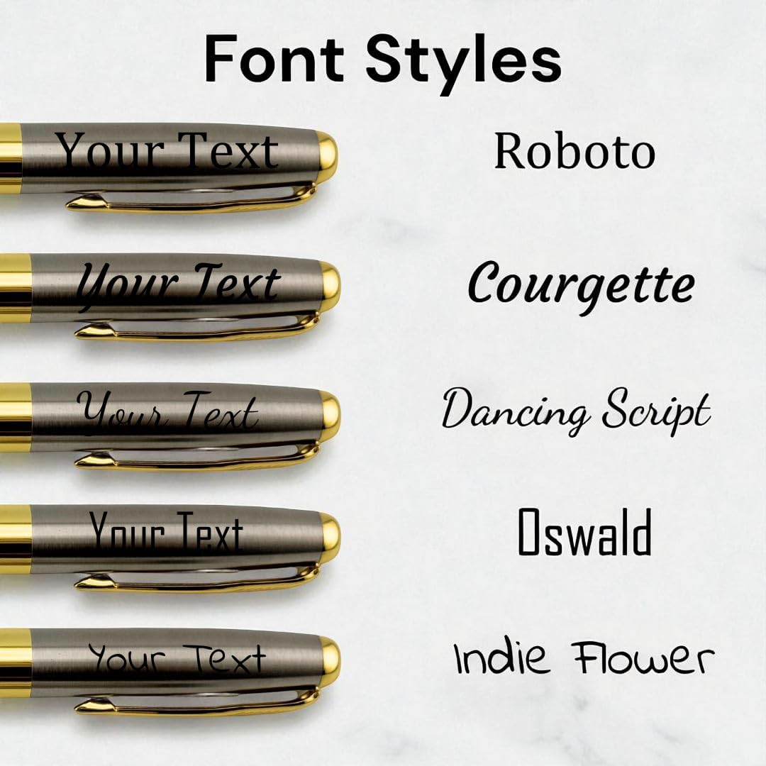 Engraved Pen – Personalized Durable Rollerball Pen – Custom Stainless Steel Desk Essentials in Tin Case – Gift for Promotion, Graduation, Office (Chrome Rollerball Pen)
