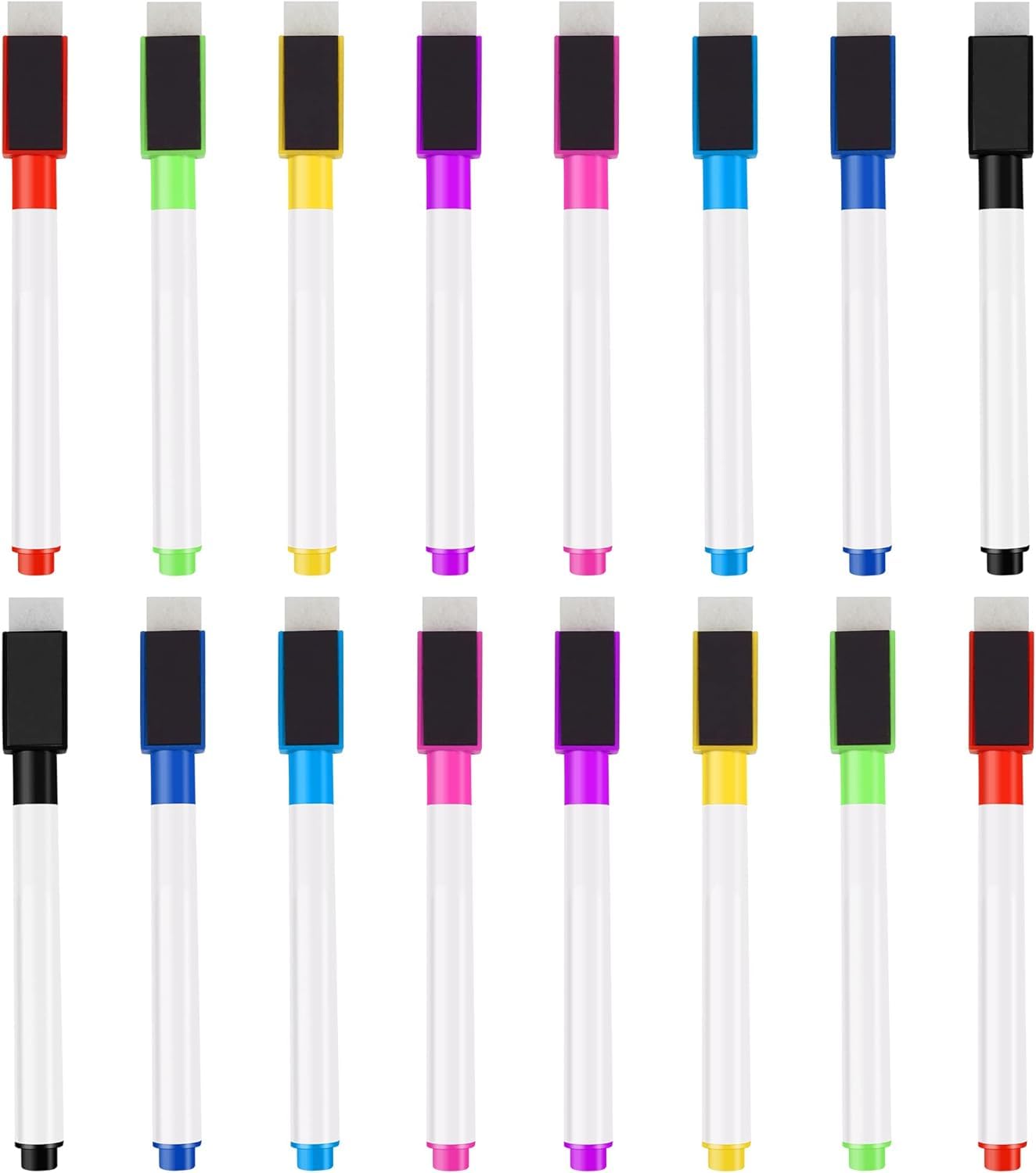 Corslet Magnetic Dry Erase Marker Pens for White Board Fine Point Tip, 8 Colors White Board Marker with Eraser Cap, Low Odor Whiteboard Markers Thin Dry Erase Markers for Kids Teachers, 16 Count (B0CTZTHRC7) Amazon Price History, Amazon Price Tracker