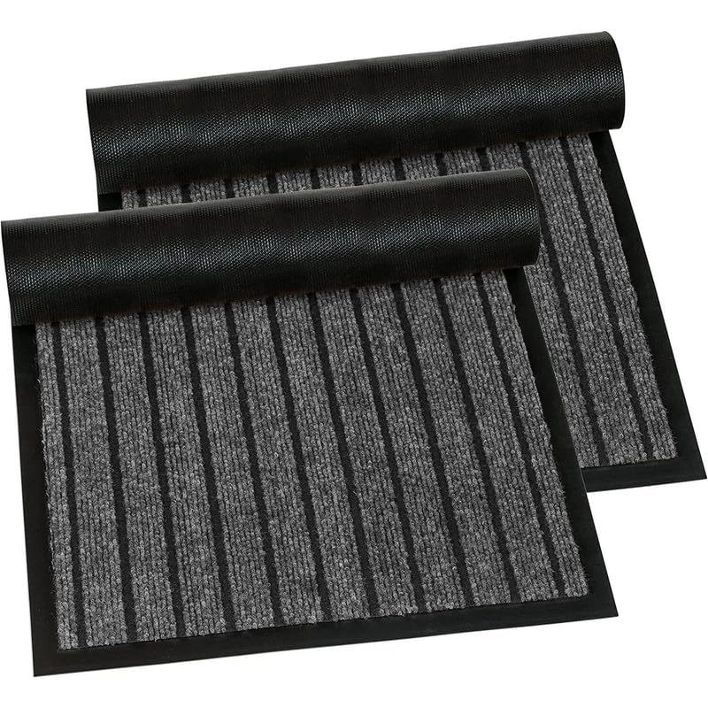 Cozy Haven Rubber Doormat – Outdoor & Indoor Heavy Duty Washable Non-Slip Doormat for Kitchen Garden, Inside & Outside Floor Mats, Waterproof and Dirt Trapper Entrance Doormats (40x60 cm, Grey 2)
