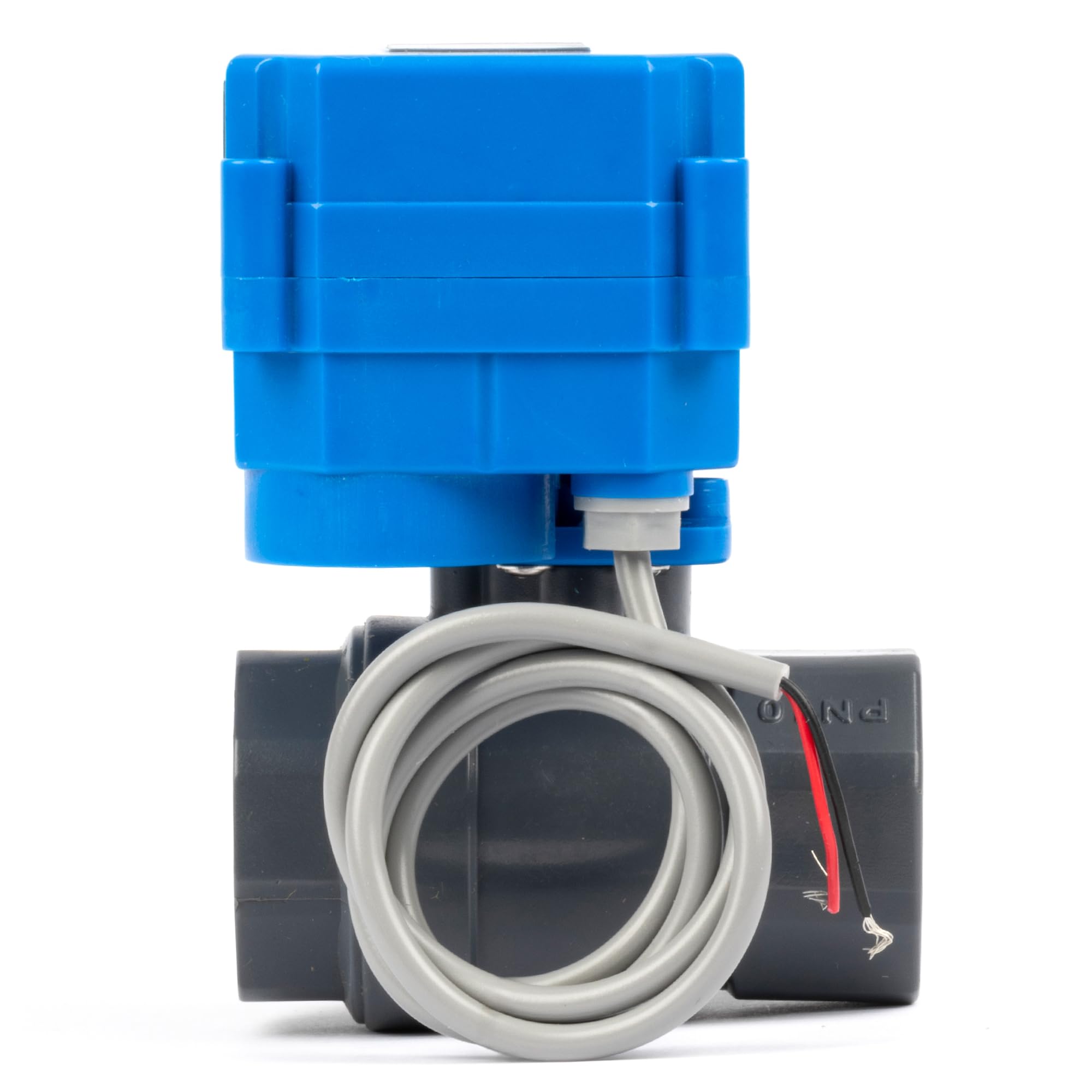 U.S. Solid Zawór kulowy z napędem UPVC 3/4" - 85-265V AC Plastikowy elektryczny zawór kulowy, 2-przewodowy automatyczny powrót, normalnie otwarty, pełny port