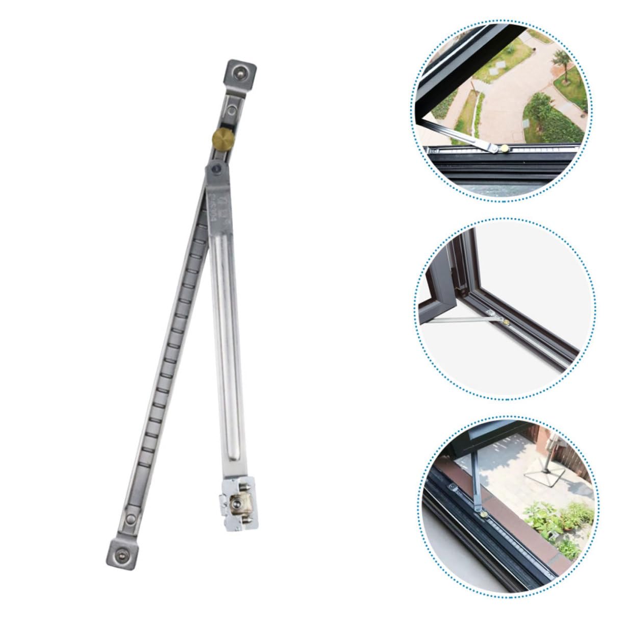 Tofficu 5 Stück Fensterstopper Ohne Stanzen Windstütze Schlüssel Babytür Teleskopstange Fensterstrebe Möbel Wandanker Fensterstangen Fensterschnappbegrenzer Fensterstopper
