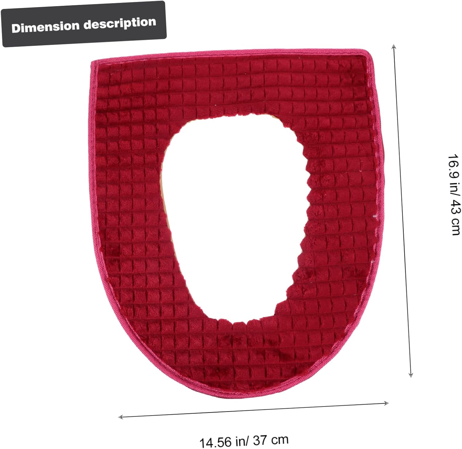 Warm Washable Toilet Seat Covers - Thick Soft Cushioned Bathroom Seat Pad with Zipper, Reusable and Cozy for Home Comfort