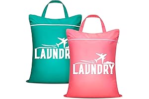 Fiodrimy 2 Pcs Large Washable Waterproof Travel Wash Bag