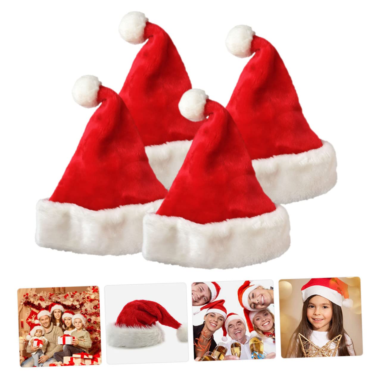 PRETYZOOM 12 Piezas Gorro Navideño De Papá Noel Sombreros De Navidad Sombrero De Invierno De Navidad Sombrero De Traje De Santa Adorno De Árbol De Navidad Sombreros De Papá Noel Felpa