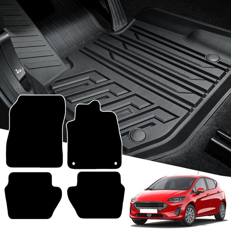 MatTrax - Car Mats for Ford Fiesta 2017 to Present MK8 with Clips ...