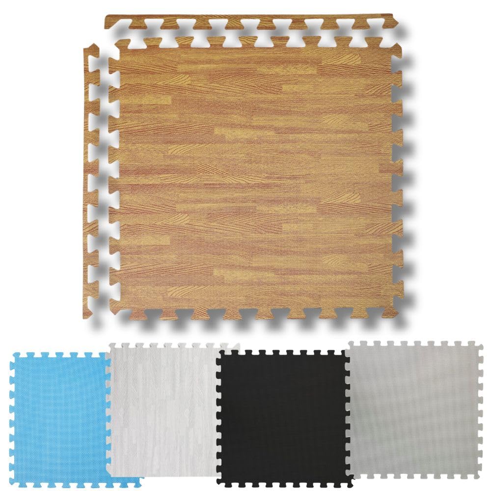NORTHERN Foam Exercise Mats, Large Gym Flooring Mat, Interlocking Puzzle EVA Floor Tiles, Non-Slip Rubber Soft Cushion Floor Protector Home Workout Mat, Yoga, Fitness Training Equipment - 60cm x 60cm