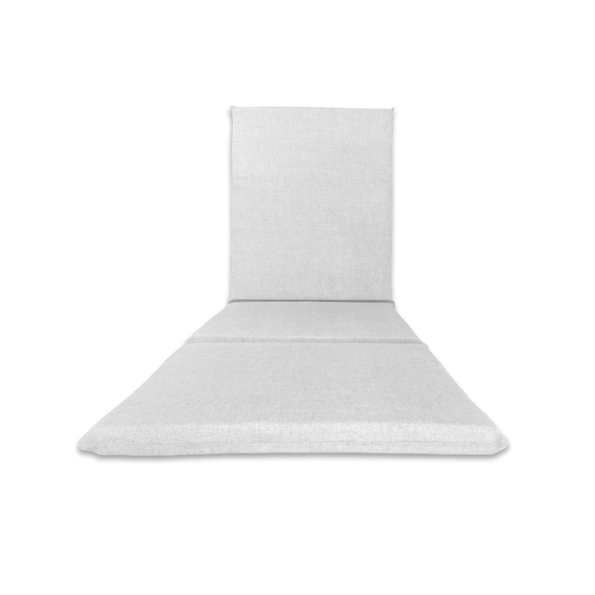 Il Tuo Artigiano Design Uscino - Colchón acolchado para tumbona, artesanal, totalmente desenfundable, fabricado en Italia, 190 x 60 cm, color blanco