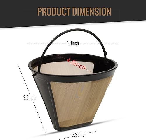 Miniatura 4 de Filtro reutilizable actualizado OEM para Cuisinart Coffee Tone Basket GTF 10 12 14 taza PERMINKS