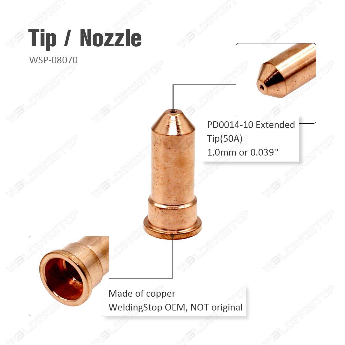 EMBOUTS D'ÉLECTRODE DE torche de découpe plasma fiables compatibles