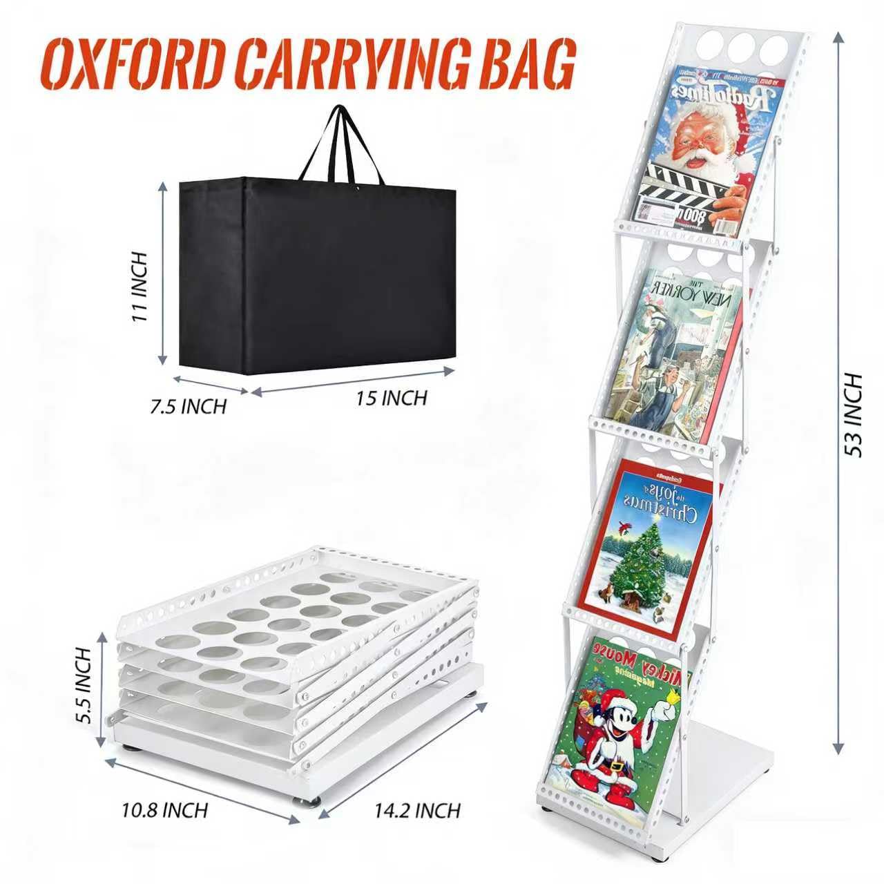 Photo 1 of Metal Literature Catalog Rack Stand, Magazine Brochure Book Display Rack