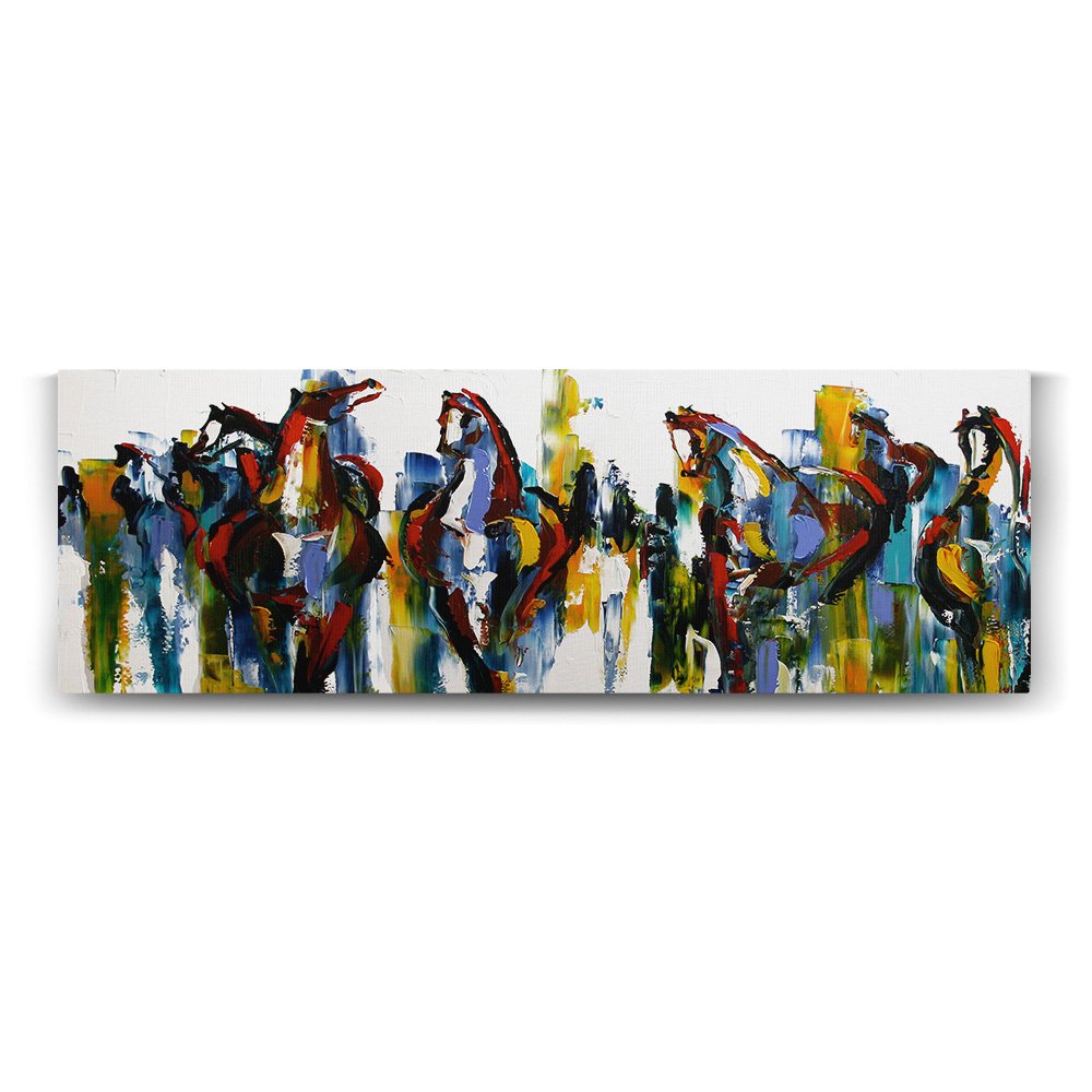 The Herd of Carousel Ponies Tablosu - 120x40cm