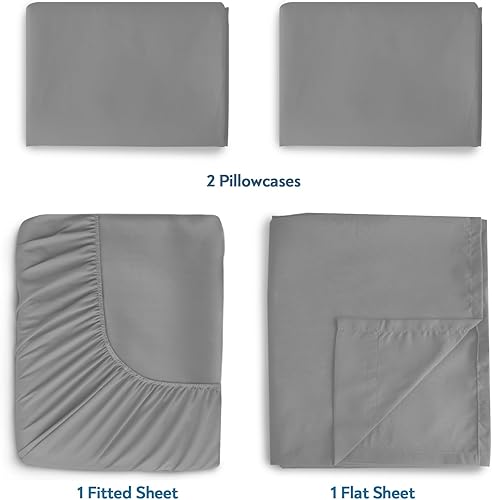 Miniatura 2 de Magik & Kover Juego de sábanas tamaño Queen para colchón de aire, juego de sábanas Queen de 4 piezas con bolsillo profundo de hasta 24 pulgadas,